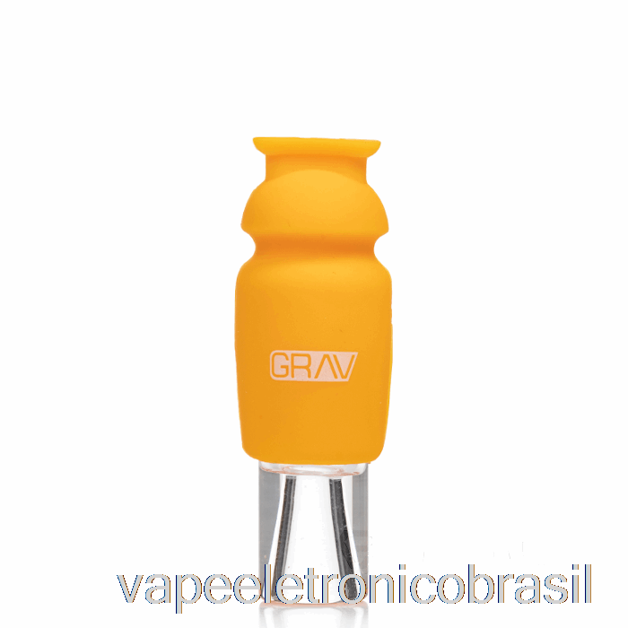 Vape Eletronico Grav Muleta De Vidro Com Tampa De Silicone Amarelo Mostarda